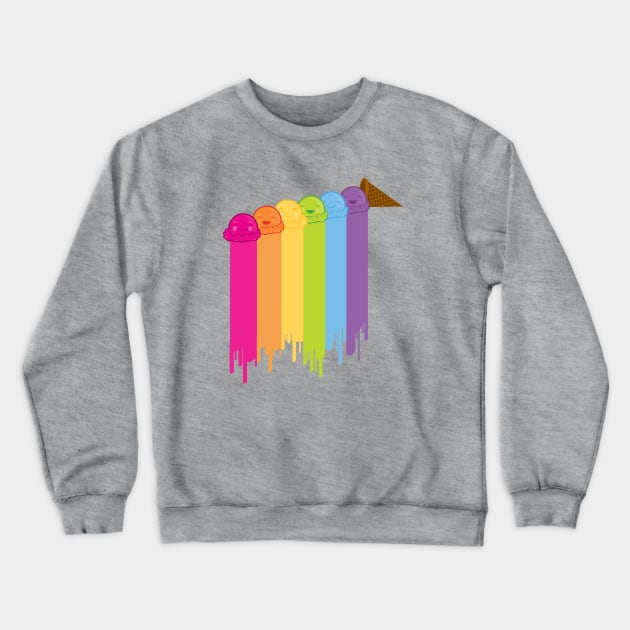 Ice Cream Rainbow Crewneck Sweatshirt by calbers